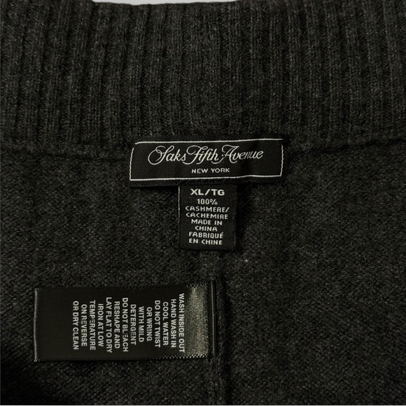 Saks Fifth Avenue Cashmere Pants Sz M Grey XL - Picture 4 of 7